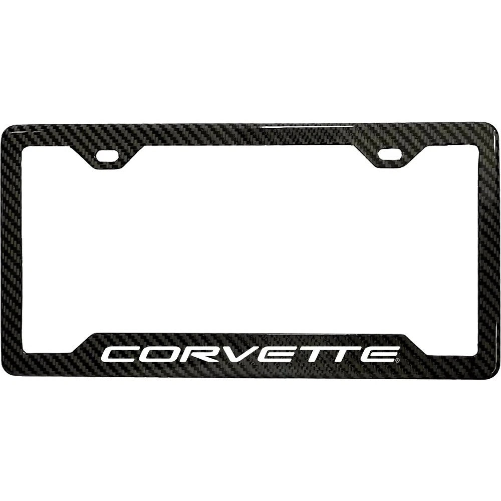 CORVETTE 100% REAL CARBON FIBER CAR LICENSE PLATE FRAME