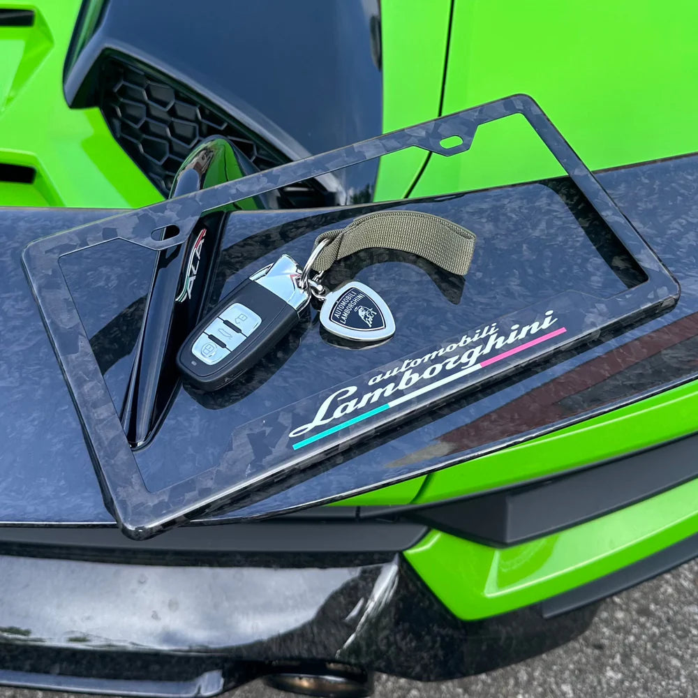 Lamborghini 100% REAL CARBON FIBER CAR LICENSE PLATE FRAME