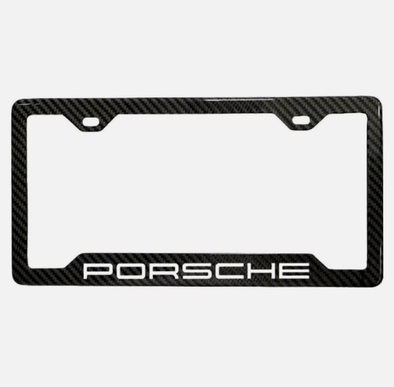 PORSCHE 100% REAL CARBON FIBER CAR LICENSE PLATE FRAME