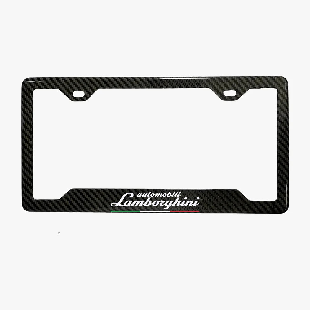 Lamborghini 100% REAL CARBON FIBER CAR LICENSE PLATE FRAME