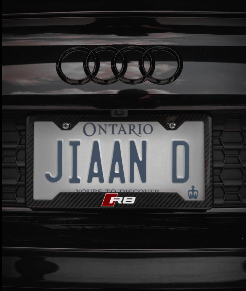 Audi R8 100% REAL CARBON FIBER CAR LICENSE PLATE FRAME
