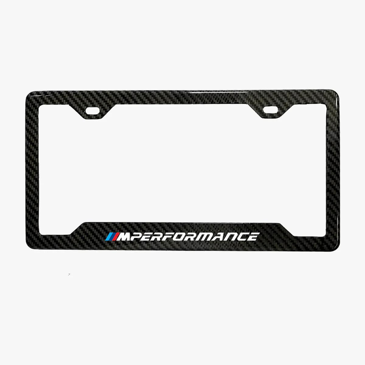 BMW M PREFORMANCE 100% REAL CARBON FIBER CAR LICENSE PLATE FRAME