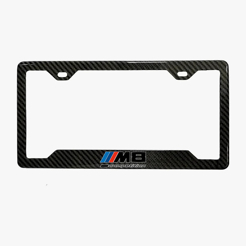 BMW M8 COMPETITON BLACK 100% REAL CARBON FIBER CAR LICENSE PLATE FRAME