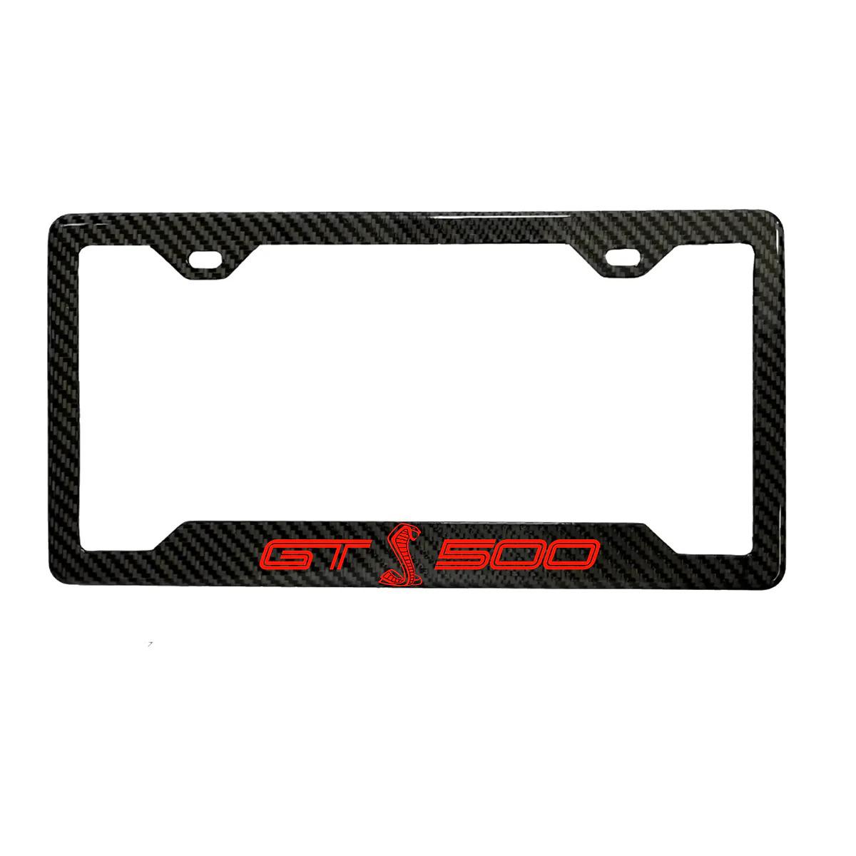 GT500 100% REAL CARBON FIBER CAR LICENSE PLATE FRAME