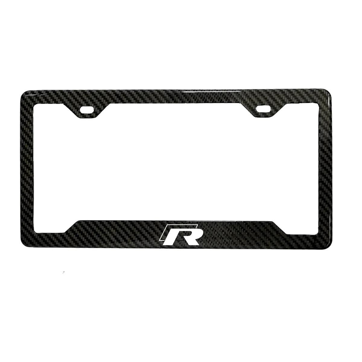 VW GOLF R 100% REAL CARBON FIBER CAR LICENSE PLATE FRAME