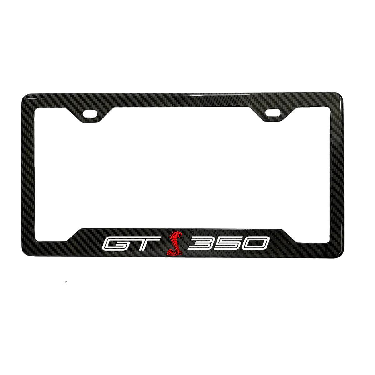 GT350 100% REAL CARBON FIBER CAR LICENSE PLATE FRAME
