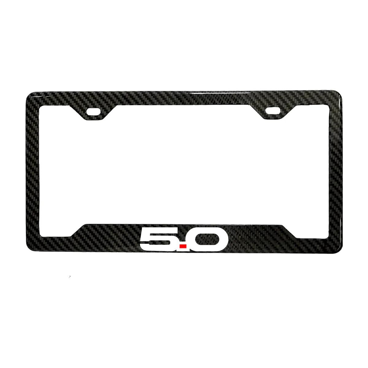 Mustang 5.0 Real Carbon Fiber License Plate Frame