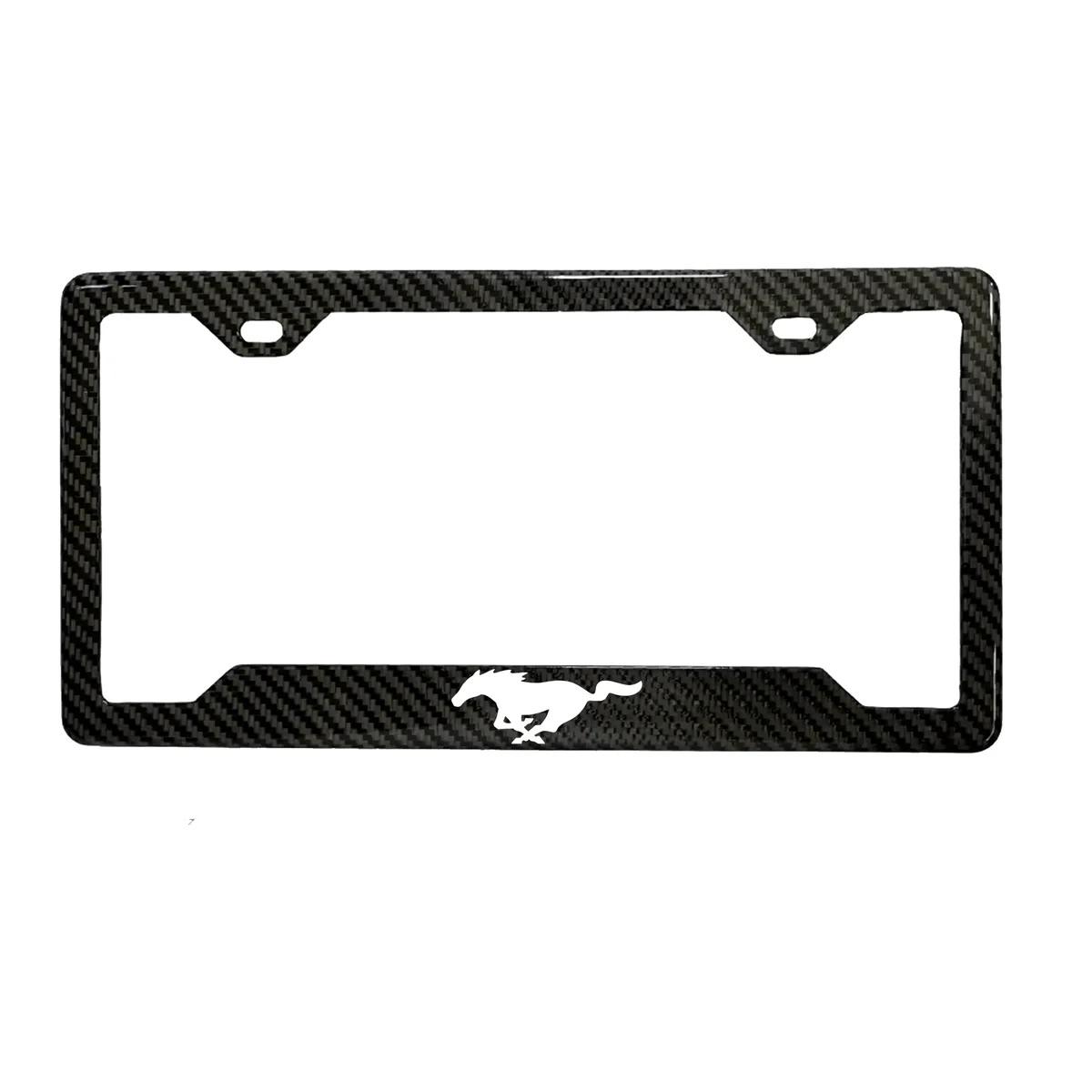Mustang Real Carbon Fiber License Plate Frame