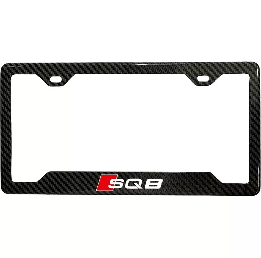 AUDI SQ8 100% REAL CARBON FIBER CAR LICENSE PLATE FRAME