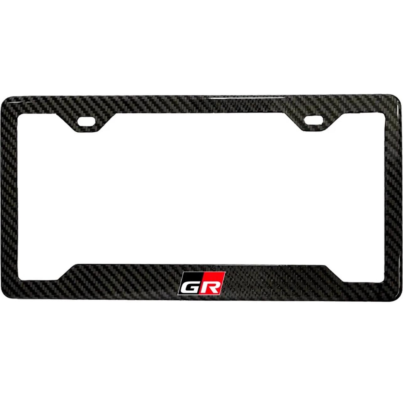 TOYOTA GR 100% REAL CARBON FIBER CAR LICENSE PLATE FRAME