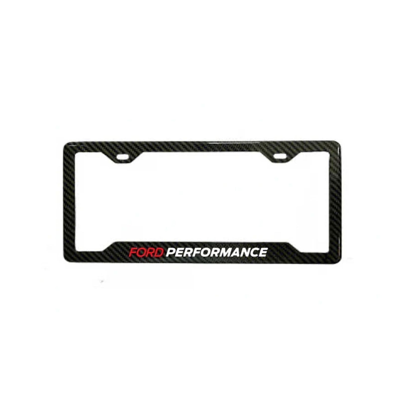 FORD PREFORMANCE 100% REAL CARBON FIBER CAR LICENSE PLATE FRAME