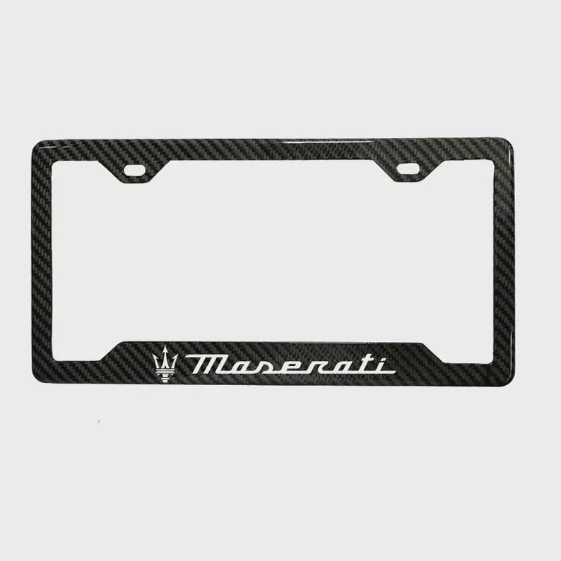 Maserati 100% REAL CARBON FIBER CAR LICENSE PLATE FRAME