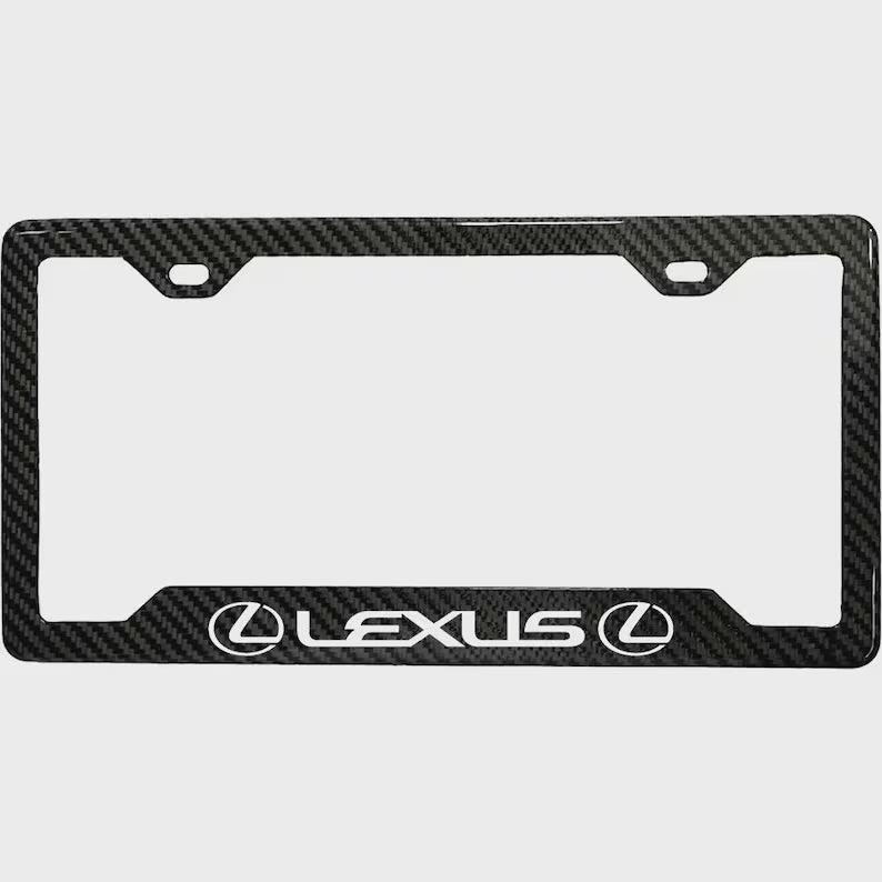 Lexus 100% REAL CARBON FIBER CAR LICENSE PLATE FRAME