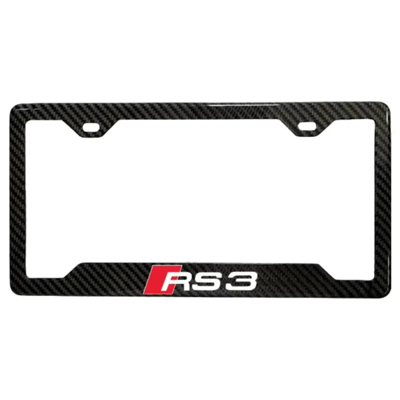 AUDI RS3 100% REAL CARBON FIBER CAR LICENSE PLATE FRAME