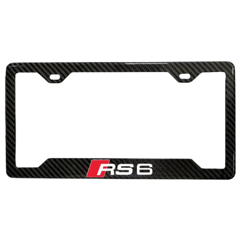AUDI RS6 100% REAL CARBON FIBER CAR LICENSE PLATE FRAME