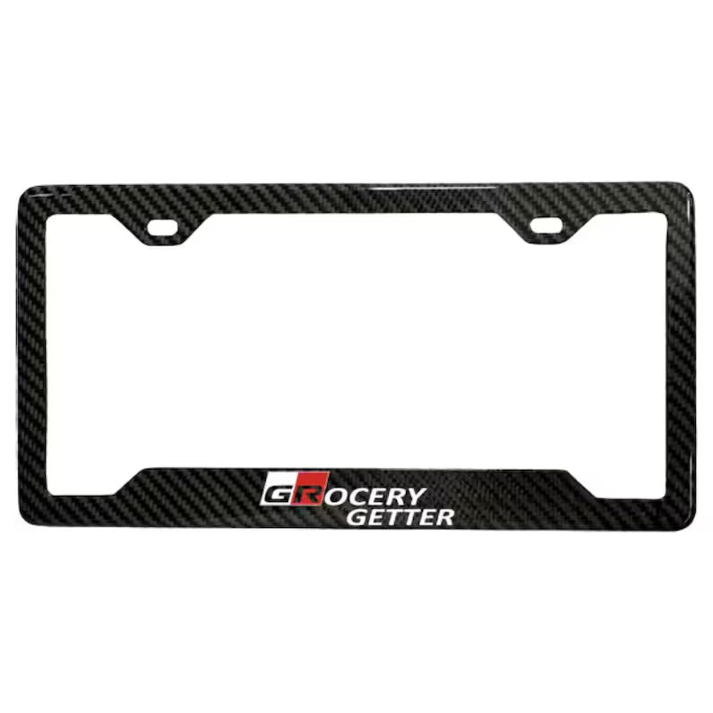 TOYOTA GR 100% REAL CARBON FIBER CAR LICENSE PLATE FRAME