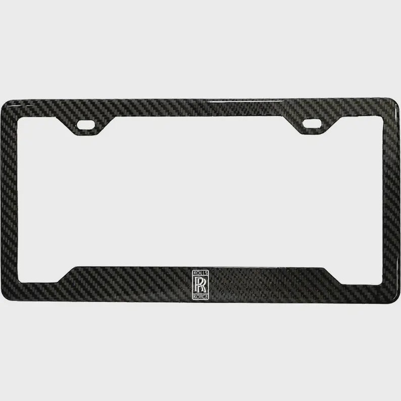 ROLLS ROYCE 100% REAL CARBON FIBER CAR LICENSE PLATE FRAME