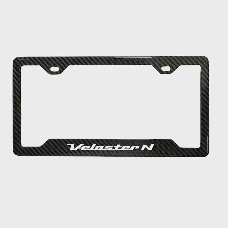 Veloster N 100% REAL CARBON FIBER CAR LICENSE PLATE FRAME