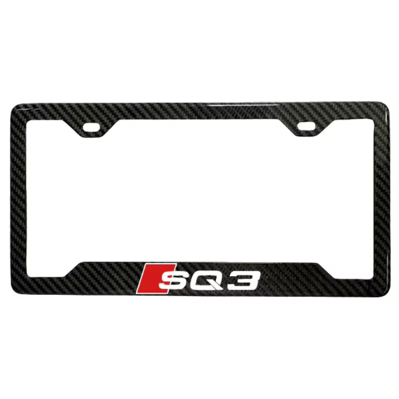 AUDI SQ3 100% REAL CARBON FIBER CAR LICENSE PLATE FRAME