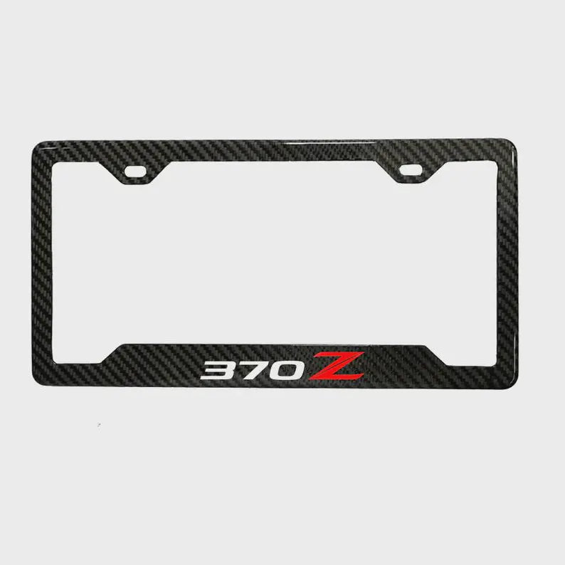 Nissan 370z 100% REAL CARBON FIBER CAR LICENSE PLATE FRAME