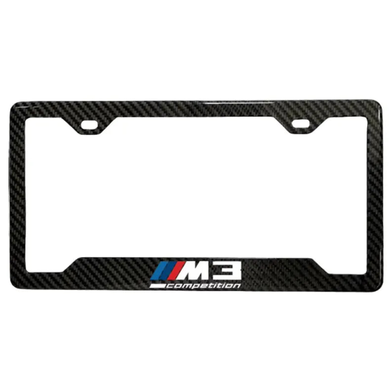 BMW M3 COMPETITON 100% REAL CARBON FIBER CAR LICENSE PLATE FRAME