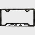 AMG 100% REAL CARBON FIBER CAR LICENSE PLATE FRAME