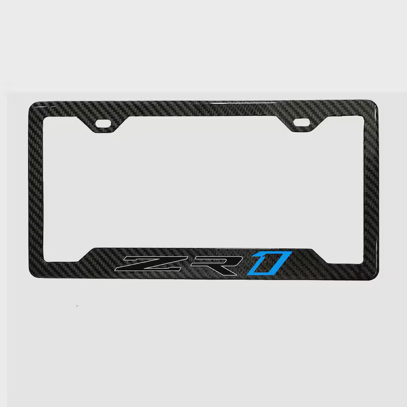 ZR1 C7/C8 100% REAL CARBON FIBER CAR LICENSE PLATE FRAME