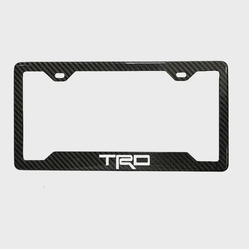 TOYOTA TRD 100% REAL CARBON FIBER CAR LICENSE PLATE FRAME