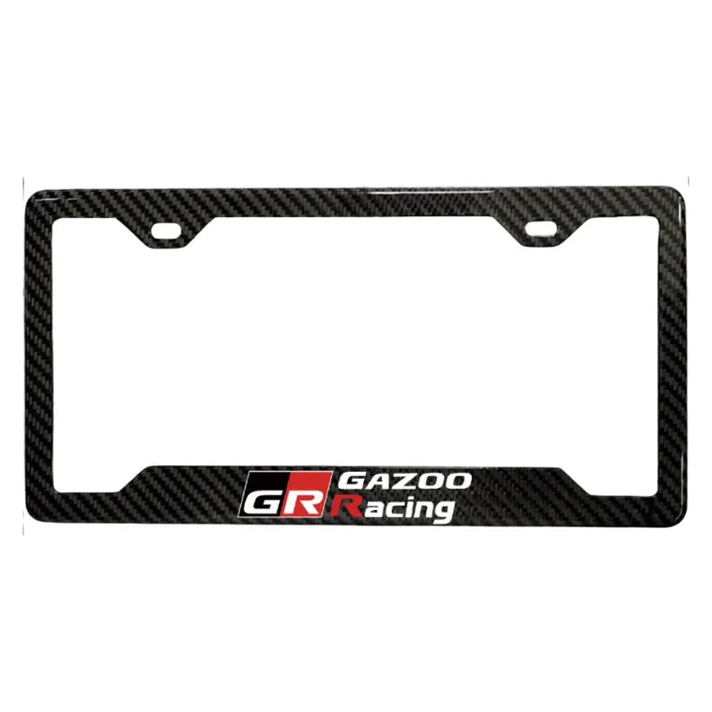 TOYOTA GR GAZOO RACING 100% REAL CARBON FIBER CAR LICENSE PLATE FRAME
