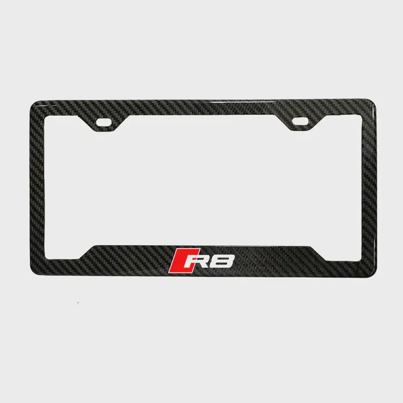 Audi R8 100% REAL CARBON FIBER CAR LICENSE PLATE FRAME