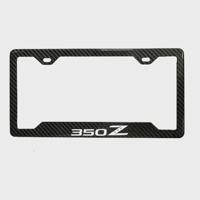 Nissan 350z 100% REAL CARBON FIBER CAR LICENSE PLATE FRAME