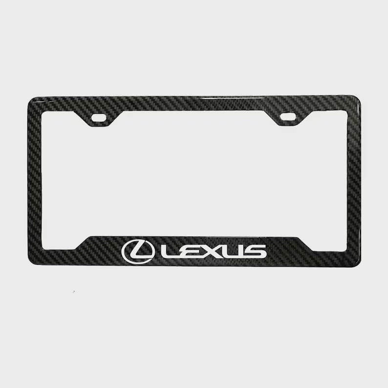 Lexus 100% REAL CARBON FIBER CAR LICENSE PLATE FRAME