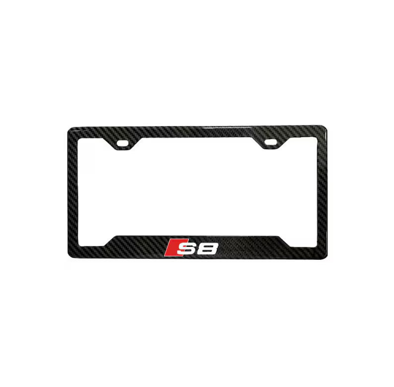 AUDI S8 100% REAL CARBON FIBER CAR LICENSE PLATE FRAME