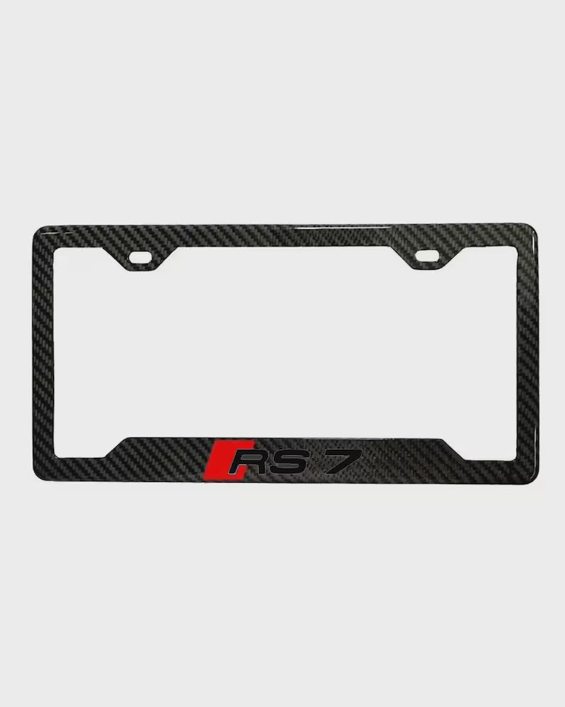 AUDI RS7 100% REAL CARBON FIBER CAR LICENSE PLATE FRAME