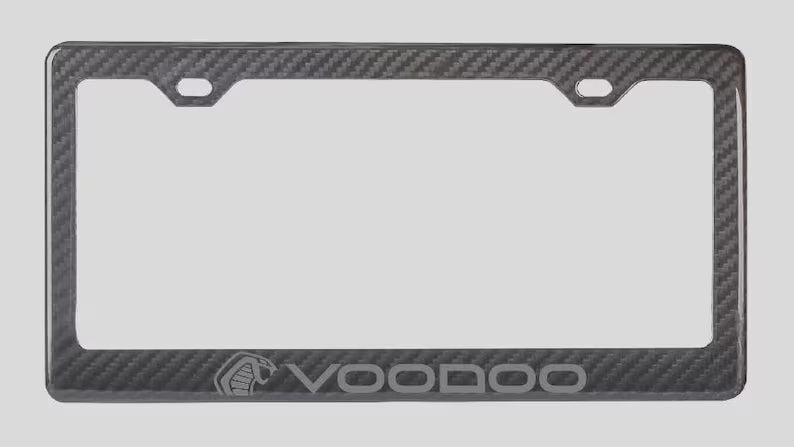 SHELBY GT350 VOODOO 100% REAL CARBON FIBER CAR LICENSE PLATE FRAME