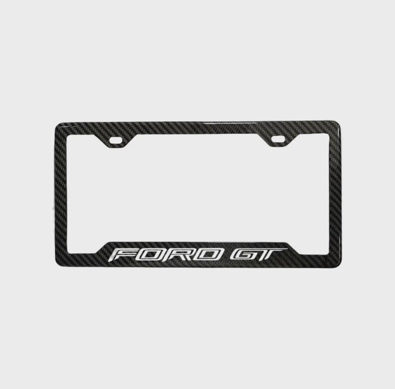 FORD GT 100% REAL CARBON FIBER CAR LICENSE PLATE FRAME