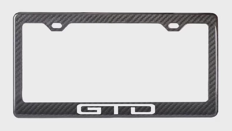 MUSTANG GTD 100% REAL CARBON FIBER CAR LICENSE PLATE FRAME