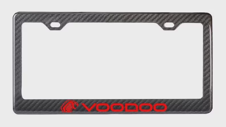 SHELBY GT350 VOODOO 100% REAL CARBON FIBER CAR LICENSE PLATE FRAME