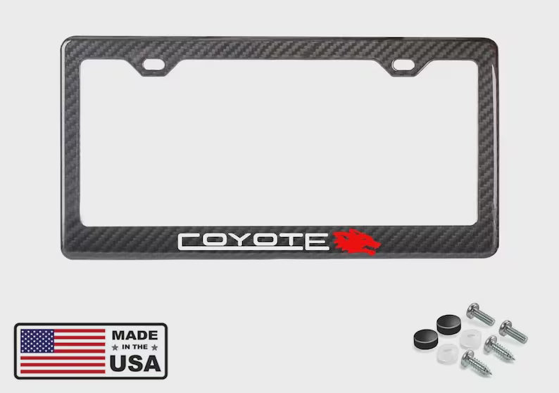 Mustang Coyote 100% Real Carbon Fiber License Plate Frame