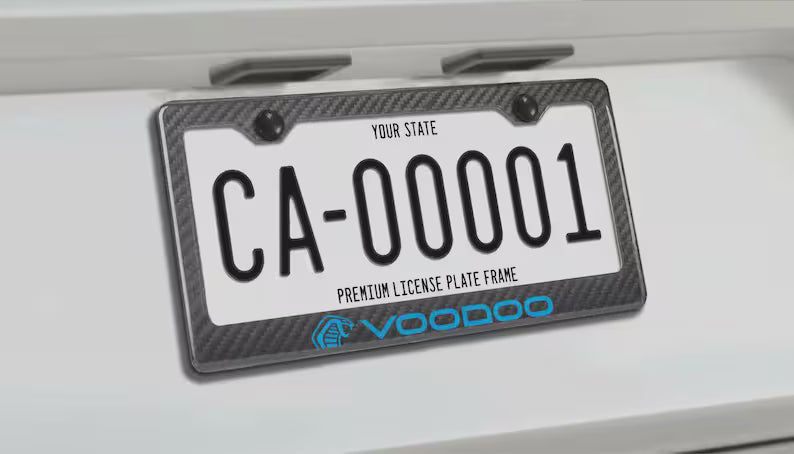 SHELBY GT350 VOODOO 100% REAL CARBON FIBER CAR LICENSE PLATE FRAME