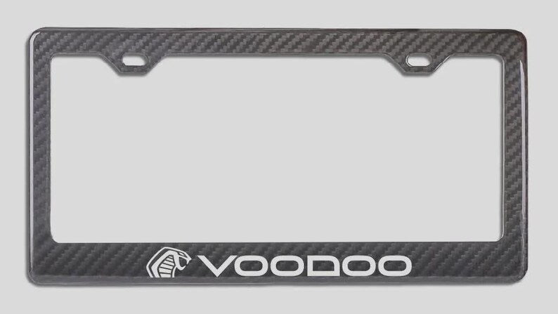 SHELBY GT350 VOODOO 100% REAL CARBON FIBER CAR LICENSE PLATE FRAME