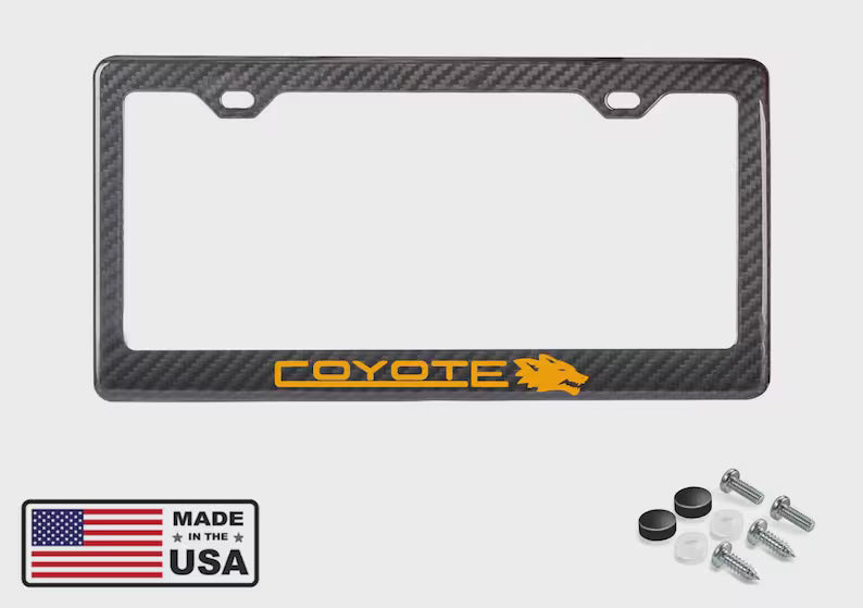 Mustang Coyote 100% Real Carbon Fiber License Plate Frame