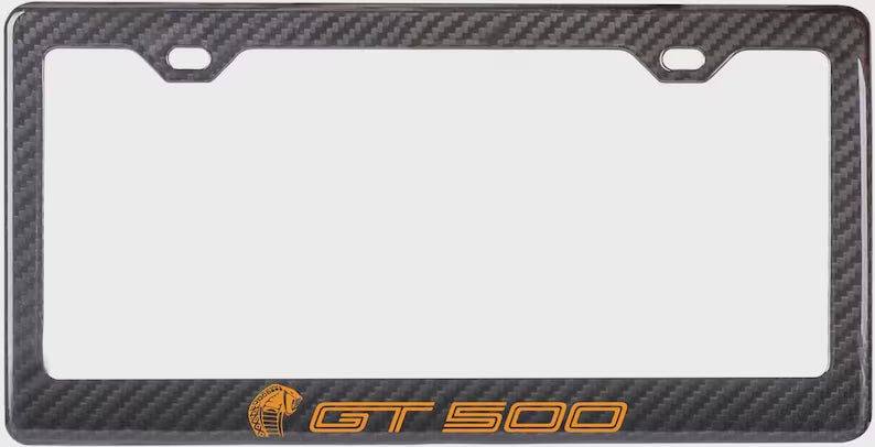 Mustang GT500 100% REAL CARBON FIBER CAR LICENSE PLATE FRAME