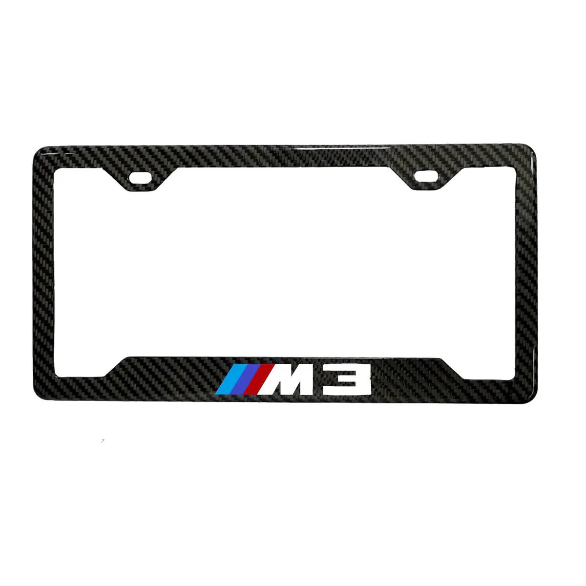 BMW M3 100% REAL CARBON FIBER CAR LICENSE PLATE FRAME