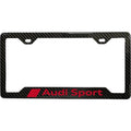 AUDI SPORT 100% REAL CARBON FIBER CAR LICENSE PLATE FRAME