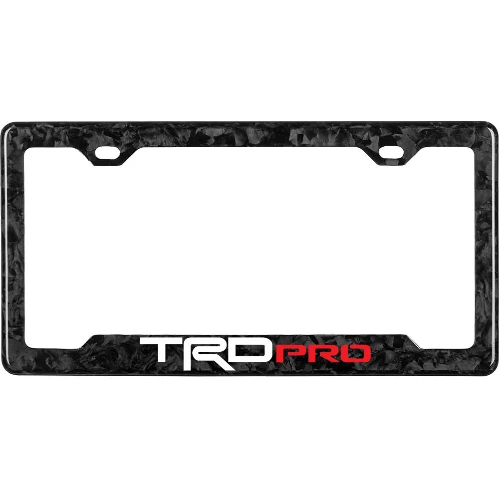 TOYOTA TRD PRO 100% REAL CARBON FIBER CAR LICENSE PLATE FRAME