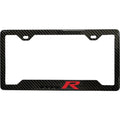 HONDA TYPE R BLACK 100% REAL CARBON FIBER CAR LICENSE PLATE FRAME