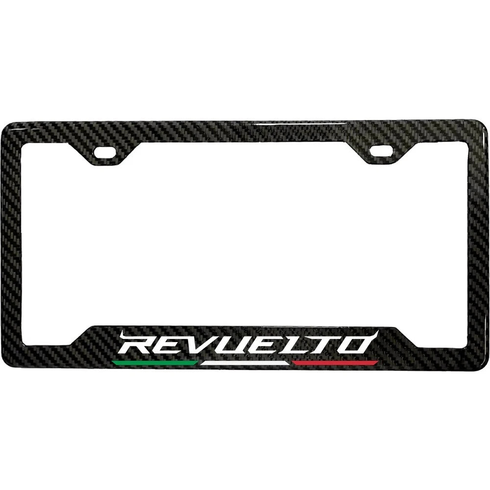 LAMBORGHINI REVUELTO 100% REAL CARBON FIBER CAR LICENSE PLATE FRAME