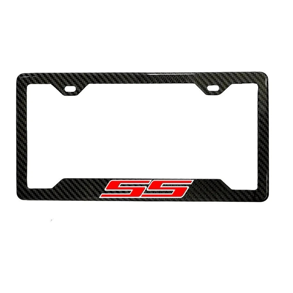 CHEVY SS 100% REAL CARBON FIBER CAR LICENSE PLATE FRAME