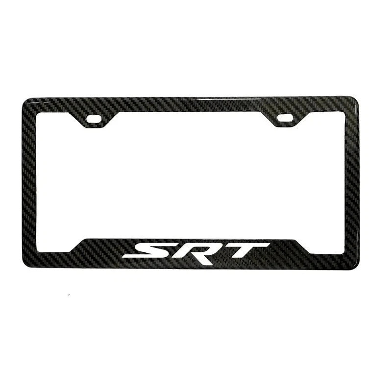 DODGE SRT 100% REAL CARBON FIBER CAR LICENSE PLATE FRAME